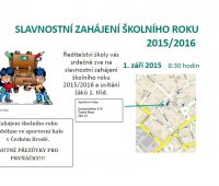 Slavnostní zahájení školního roku 2015/2016 se ZŠ Žitomířská 